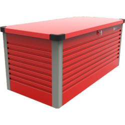 Coffre de jardin en métal rouge 750L Patio Box 1,06m² TRIMETALS