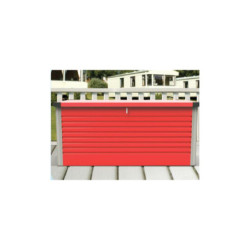 Coffre de jardin en métal rouge 750L Patio Box 1,06m² TRIMETALS
