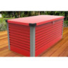 Coffre de jardin en métal rouge 750L Patio Box 1,06m² TRIMETALS