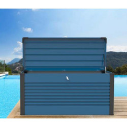 Coffre de jardin en métal bleu 750L Patio Box 1,06m² TRIMETALS