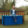 Coffre de jardin en métal bleu 1000L Patio Box 1,46m² TRIMETALS