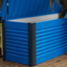 Coffre de jardin en métal bleu 1000L Patio Box 1,46m² TRIMETALS