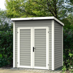 Abri de jardin Skur1 2,19m² + plancher traité peint gris Baltic