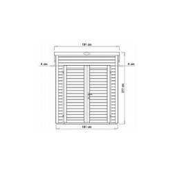 Abri de jardin Skur1 2,19m² + plancher traité peint gris Baltic