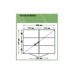 Abri en bois traité et peint gris 4,31m² Skur 4 + plancher Baltic
