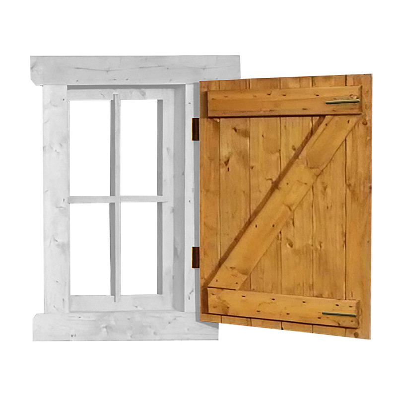 Volet en bois traité pour fenêtre 60x90cm Gardy Shelter