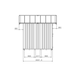 Abri de jardin en PVC 4,9m² DECO gris clair et blanc Grosfillex