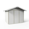 Abri de jardin en PVC 4,9m² DECO blanc et gris vert Grosfillex