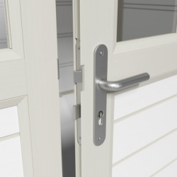 Abri de jardin en PVC 4,9m² DECO blanc et gris vert Grosfillex