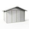 Abri de jardin en PVC 7,5m² DECO blanc et gris vert Grosfillex