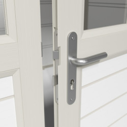 Abri de jardin en PVC 7,5m² DECO blanc et gris vert Grosfillex