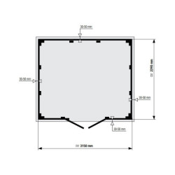 Abri de jardin en PVC 7,5m² DECO gris clair et blanc Grosfillex