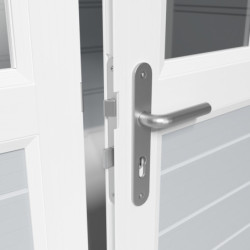 Abri de jardin en PVC 7,5m² DECO gris clair et blanc Grosfillex