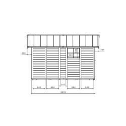 Abri de jardin en PVC 11,2m² DECO gris foncé et blanc Grosfillex