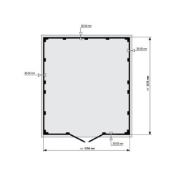 Abri de jardin en PVC 11,2m² DECO gris foncé et blanc Grosfillex