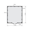 Abri de jardin en PVC 11,2m² DECO gris foncé et blanc Grosfillex