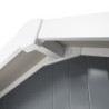 Abri de jardin en PVC 11,2m² DECO gris foncé et blanc Grosfillex