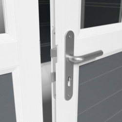 Abri de jardin en PVC 11,2m² DECO gris foncé et blanc Grosfillex