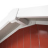 Abri de jardin en PVC 11,2m² DECO rouge et blanc Grosfillex