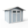 Abri de jardin en PVC 4,9m² UTILITY blanc et gris bleu Grosfillex