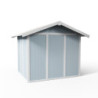 Abri de jardin en PVC 4,9m² UTILITY blanc et gris bleu Grosfillex