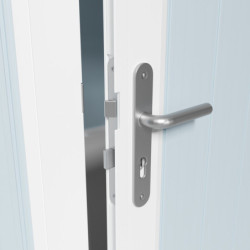 Abri de jardin en PVC 4,9m² UTILITY blanc et gris bleu Grosfillex