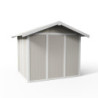 Abri de jardin 4,9m² en PVC blanc et gris vert, UTILITY Grosfillex