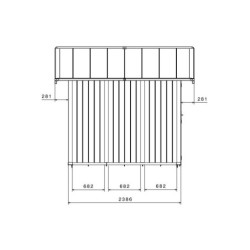Abri de jardin en PVC 7,53m² UTILITY blanc et gris vert Grosfillex