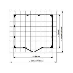 Abri de jardin en PVC 7,53m² UTILITY blanc et gris vert Grosfillex