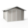 Abri de jardin en PVC 11,2m² UTILITY blanc et gris vert Grosfillex