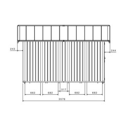 Abri de jardin en PVC 11,2m² UTILITY blanc et gris vert Grosfillex