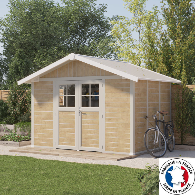 Abri de jardin PVC 7,5m² DECO Sherwood Grosfillex + kit ancrage