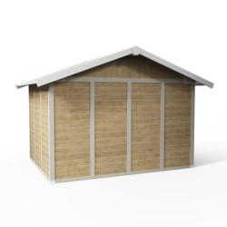Abri de jardin PVC 7,5m² DECO Sherwood Grosfillex + kit ancrage