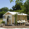 Abri de jardin PVC DECO 11,2m² Sherwood Grosfillex + kit ancrage
