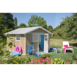 Abri de jardin PVC DECO 11,2m² Sherwood Grosfillex + kit ancrage