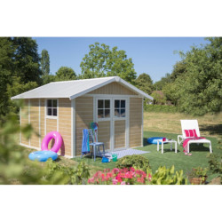 Abri de jardin PVC DECO 11,2m² Sherwood Grosfillex + kit ancrage