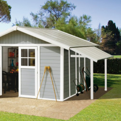 Auvent Grofillex en PVC gris vert