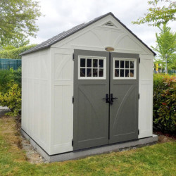 Abri de jardin en résine 35mm 5,53m² Woodgrain + Plancher SUNCAST