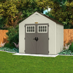 Abri de jardin en résine 35mm 5,53m² Woodgrain + Plancher SUNCAST