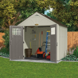 Abri de jardin en résine 35mm 5,53m² Woodgrain + Plancher SUNCAST