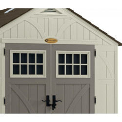 Abri de jardin en résine 35mm 7,90m² Woodgrain + plancher SUNCAST