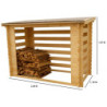 Abri range-bûches en bois massif certifié madriers 20mm 4 stères