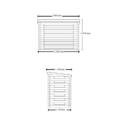 Abri range-bûches en bois massif certifié madriers 20mm 4 stères
