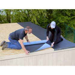 Option couverture bâche de toit autocollante pour abris toit plat