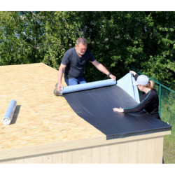 Option couverture bâche de toit autocollante pour abris toit plat