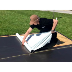 Option couverture bâche de toit autocollante pour abris toit plat