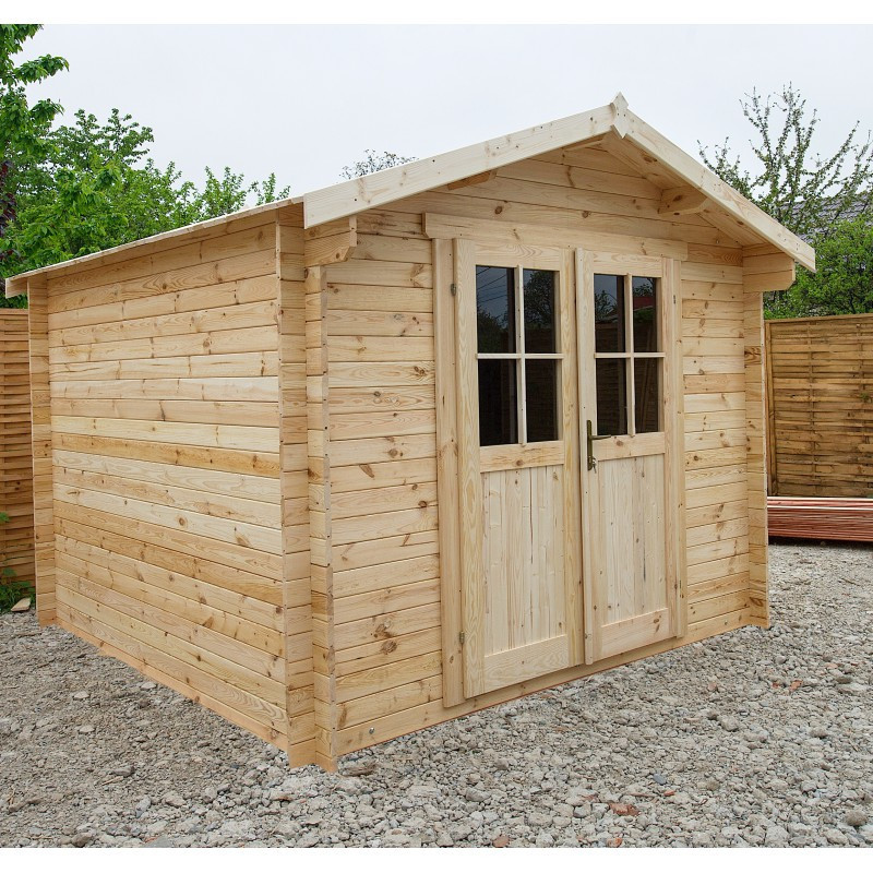 Abri de jardin bois massif 9m² - Madriers 28mm Gardy Shelter