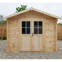 Abri de jardin bois massif 9m² - Madriers 28mm Gardy Shelter