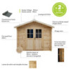 Abri de jardin bois massif 9m² - Madriers 28mm Gardy Shelter