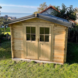 Abri de jardin bois massif 9m² - Madriers 28mm Gardy Shelter